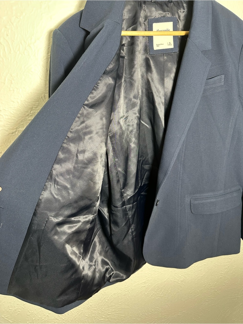 Abercrombie & Fitch Mens XL Navy Blazer Sport Coat Business Casual Jacket - Picture 5 of 6